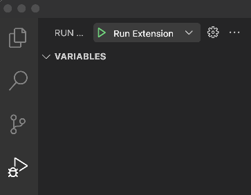 Screenshot of the ‘Run and Debug' panel in VS Code